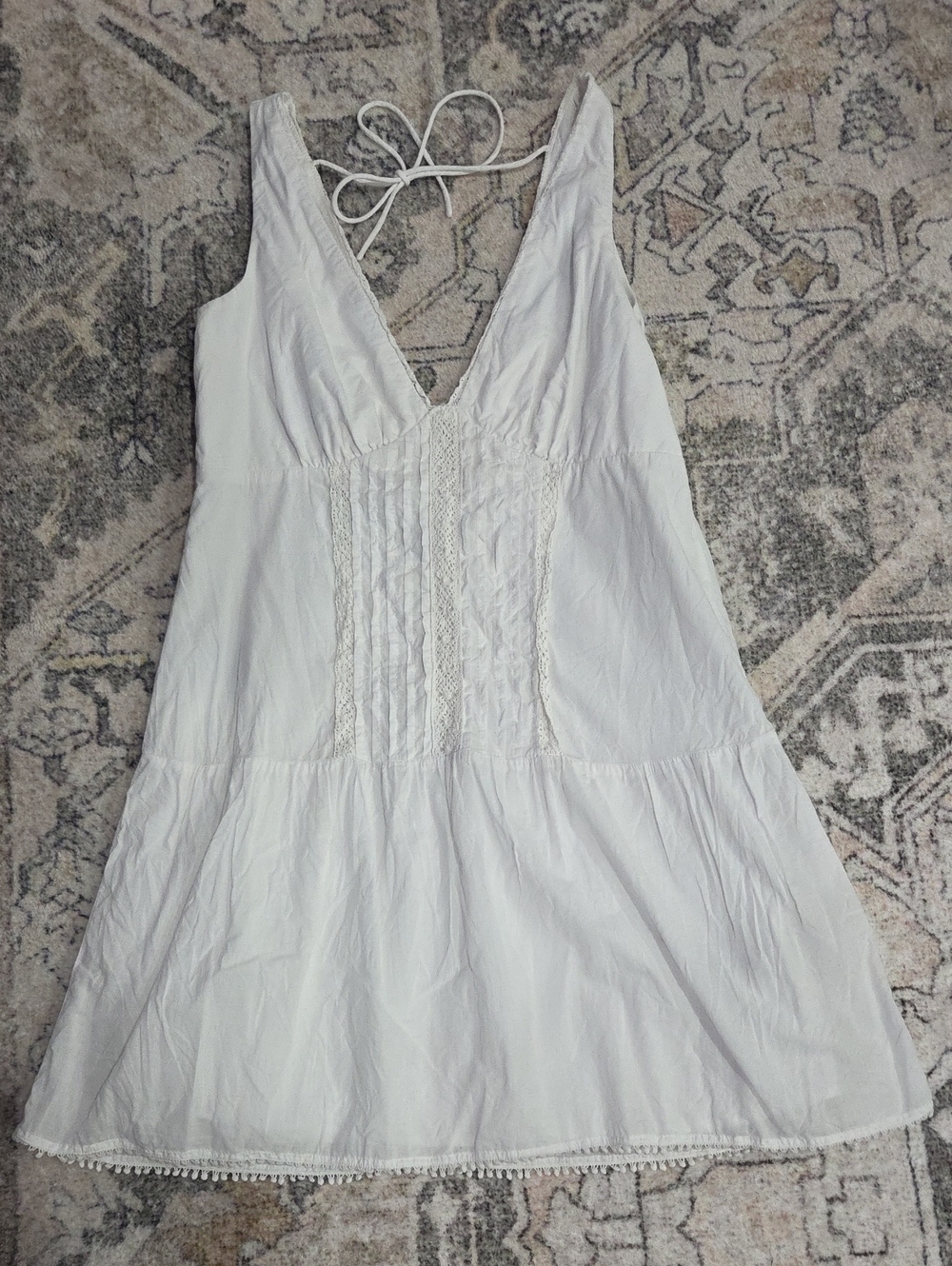 Women's A&F White V-Neck Summer Dress